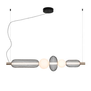 Chandelier Viokef MARGOT LED 28W 3000K Black and Gold 113*137.5cm 4311600