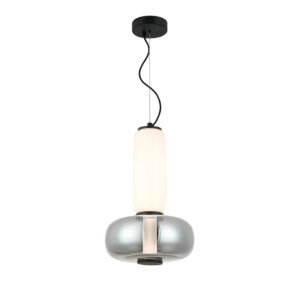 Chandelier Viokef AVERY LED 18W 3000K SMOKE WHITE-BLACK 32*150cm 4302500
