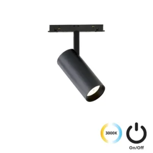 Room spotlight Viokef MAGNETIC LED with switch 20W 3000K Black Dia.6cm 4244100S