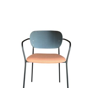 living room chair pedrali JAZZ metal frame NERO backrest wood black lacquer material C111 57*51.5*78.5cm 3705/C111_AN_NERO_FSC