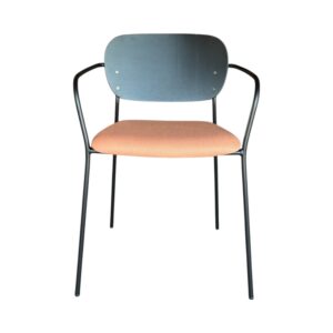 living room chair pedrali JAZZ metal frame NERO backrest wood black lacquer material C111 57*51.5*78.5cm 3705/C111_AN_NERO_FSC