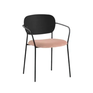 living room chair pedrali JAZZ metal frame NERO backrest wood black lacquer material C111 57*51.5*78.5cm 3705/C111_AN_NERO_FSC