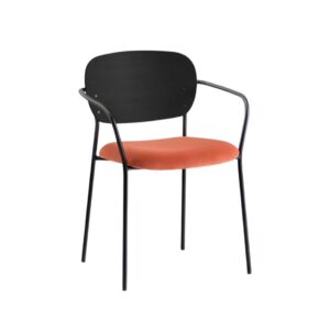 living room chair pedrali JAZZ metal frame NERO backrest wood black lacquer material C110 57*51.5*78.5cm 3705/C110_AN_NERO_FSC