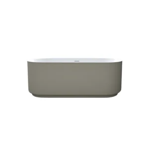 Bathtub stone AlcoswellSlim Acrylic White Matt Inside Clay Color Outside 170*80cm SLI 17070S-MW-CG