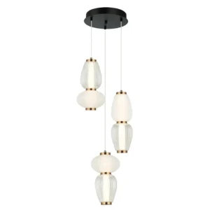 Chandelier Viokef SHINY 23 Watt WHITE CLEAR BRONZE BLACK 35*185cm 4304100