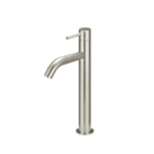 MB03XL.01 PVDBN Meir PVD Brushed Nickel Round Piccola Tall Basin Mixer Tap with 130mm Spout 1 800x