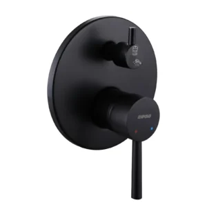 Built-in shower mixer Empolo with inner part with switch round stable black M839 3700CB