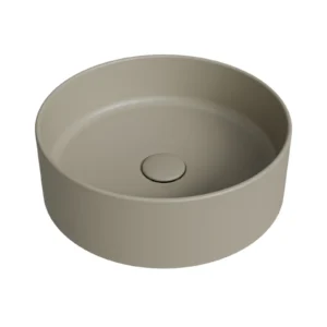 დასადები ხელსაბანი Simas Foriu Sabbia მრგვალი შემრევისა და გამსვლელი ხვრელის გარეშე მატი 40სმ FO01||SAB