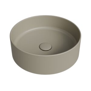 დასადები ხელსაბანი Simas Foriu Sabbia მრგვალი შემრევისა და გამსვლელი ხვრელის გარეშე მატი 40სმ FO01||SAB