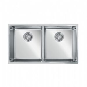 Kitchen sink Ukinox MicroU stainless steel two compartments 86*49cm undermount MU450.50.50.12K