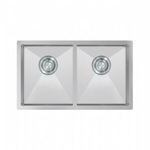 Kitchen sink Ukinox Zeroline stainless steel two compartments 74*44cm undermount ZRL340.50.50.12K 9