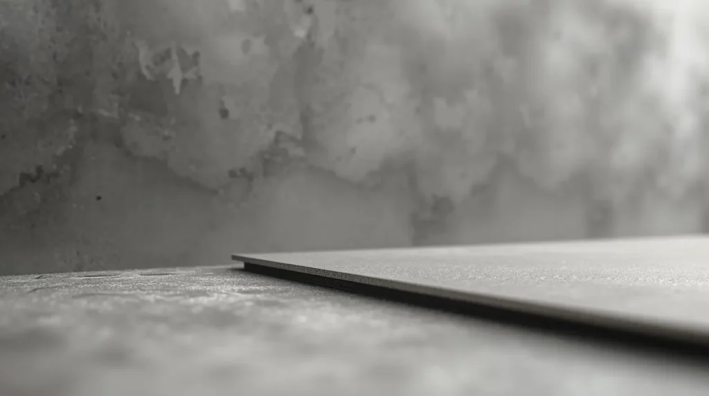 Profile view showing the ultra-thin 3.5mm profile of Cotto d'Este Kerlite slabs.