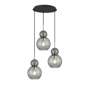 Chandelier Viokefi Firenze 40watt Smoke Gold Black 42*150cm 4294500