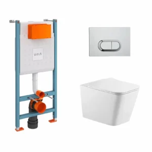 Подвесной унитаз Empolo со скрытым бачком и кнопкой MET101F