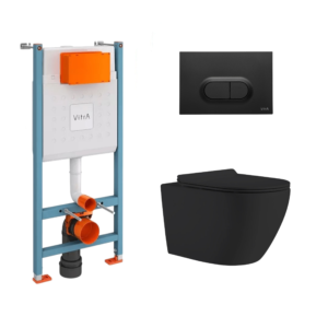 დასაკიდი უნიტაზის კომპლექტი Empolo ჩასაშენებელი ავზით და ღილაკით MET102FMB