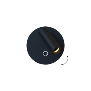 კედლის სანათი Viokef NEVADA 10ვატი შავი დიამეტრი 11 სმ 4340701