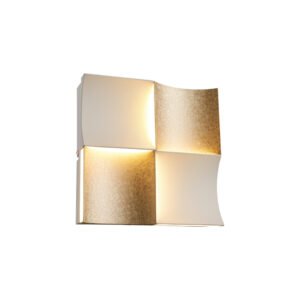 კედლის სანათი Viokef ARIELLA 24ვატი თეთრი და ოქროსფერი 21*21სმ 4342000