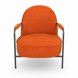 მისაღების სავარძელი Miago ნარინჯისფერი ნაჭრის მეტალის ჩარჩოთი 80*73*82სმ LL001O