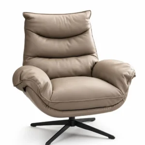 მისაღების სავარძელი Miago მუქი ნაცრისფერი ხელოვნური ტყავი 90*80*90სმ YQT003