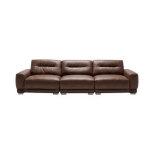 Living room sofa Kimhome Brown Leather 322*100*85cm P8510