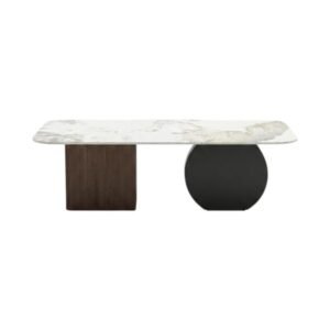 Coffee table Kimhoum stone top metal legs 130*70*40cm P08#