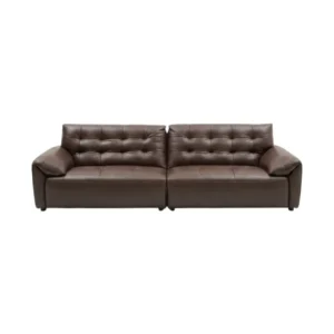 Living room sofa Kimhome dark brown leather 288*100*86cm LS-P3031