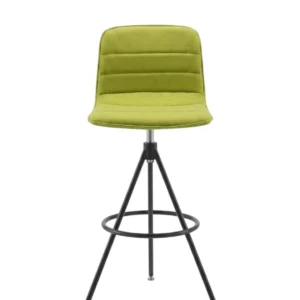 Bar stool Hongqiao beige fabric medium back with swivel base CV-B239BS-2