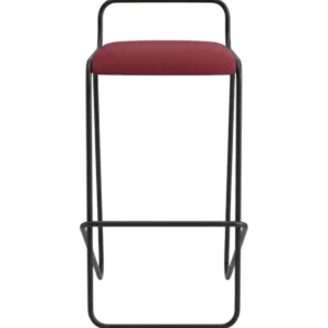 Bar stool Hongqiao burgundy 138# artificial leather with metal backrest CV-B210BS-7-Burgundy