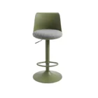 Bar stool with green metal frame and polypropylene backrest with soft surface pp 084GREEN 1