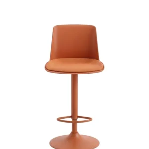 Bar stool with orange metal frame and polypropylene backrest pp-088