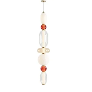 Chandelier Bokin Gray Red White Beige Glass Metal 20*H76-200cm MD8928-H1130B