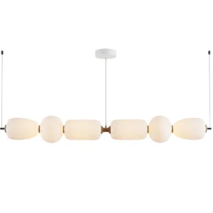 Chandelier Juncan Horizontal Glass Aluminum 3000K 58W 130*20*H150cm MD9037-6H