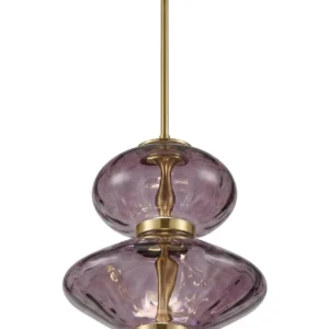 Chandelier Juncan Purple Glass Metal 3000K D20*H35cm MD2409-AB