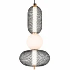 Chandelier Junkan Black Gold Metal LED 13W 3000K D22H48.5cm 1 1