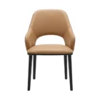 Kitchen chair in orange faux leather with metal legs HLY25 2308 ORANGE