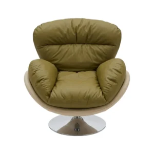 Miaga reception chair with beige fabric swivel leg DY-0114-1/BAIGE