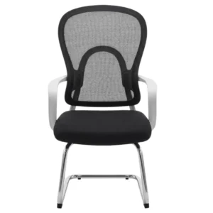 Office chair Gojo Black Plastic grey rounded backrest Fixed legs 57.5*60*104.5cm N645C-BLACK