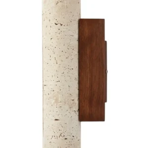 Wall lamp Juncan Travertine Wood E27 W6.5*H28cm BS026