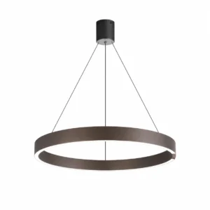 ჭაღი Juncan ვერცხლისფერი ალუმინის რკალისებრი LED D60 სმ MD9048