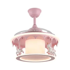 ჭაღი Kids Lighting ვარდისფერი კარუსელი პროპელერით 50*50*50სმ MD20736