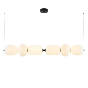 Chandelier Juncan Horizontal Glass Aluminum 3000K 58W 130*20*H150cm MD9037-6H