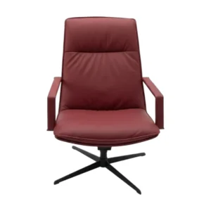 Reception chair Hongqiao Burgundy 138# Artificial leather Swivel base CM-B266AS