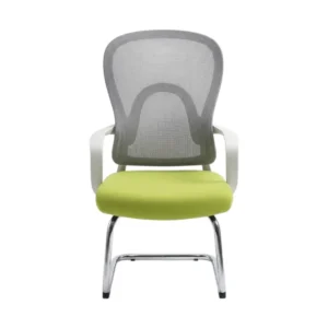 Office chair Gojo Salad color Plastic gray rounded backrest Fixed legs 57.5*60*104.4cm N645C-GREEN